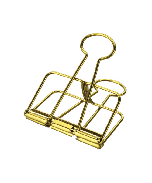 Skeleton Clip Rectangle shape 3# golden color