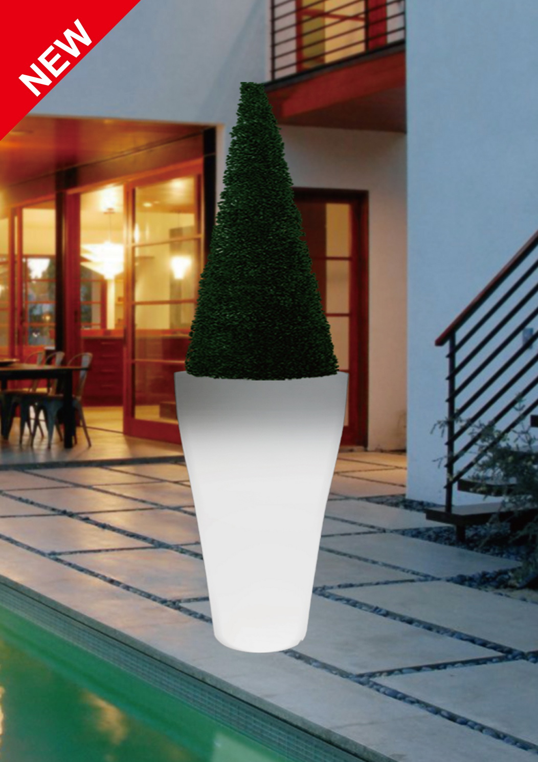 Rotational Molding Plastic Flower Pots With Energysaving Light