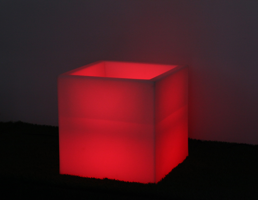 Rotational Molded Plastic Flower Pots With Led Light