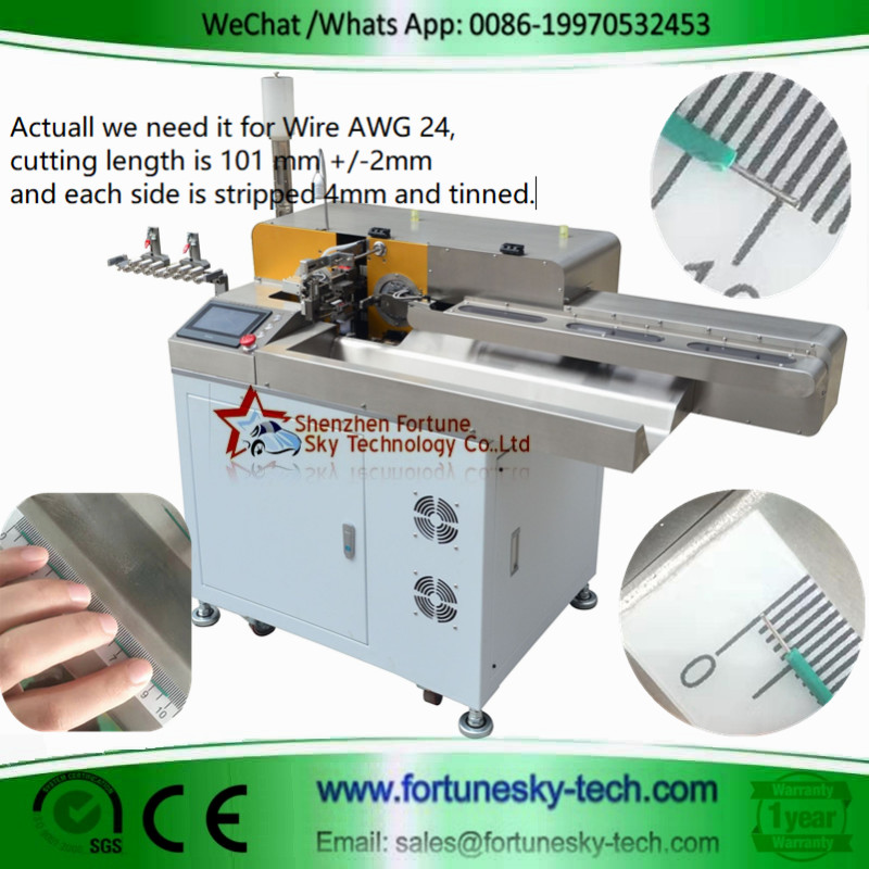 Fully Automatic Double-ends Wire Cut Strip Twist Dip Soldering Machine Specialized For Lighting Manu