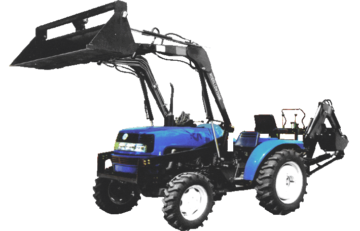 Middle Hp Farm Tractor With Loader And Backhoe