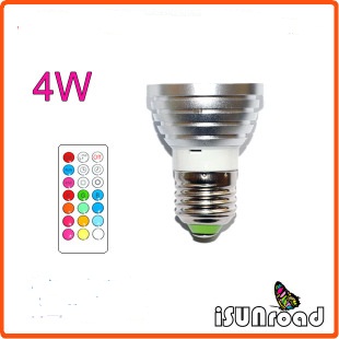 4w E27 Remote Control Led Rgb Light
