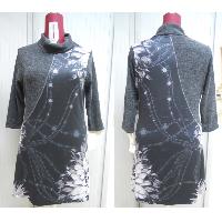 Printed Knitted 3/4 Sleeve Dress
