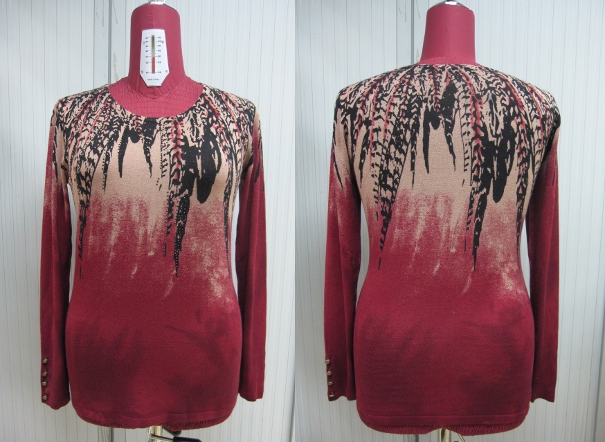 Print Sweather Knitted Top