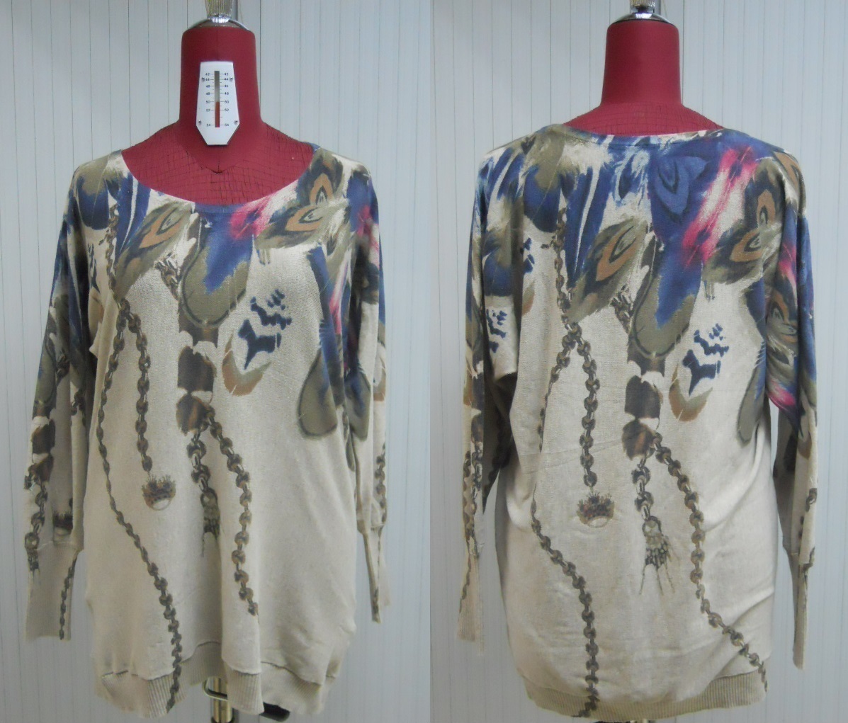 Print Sweather Knitted Top