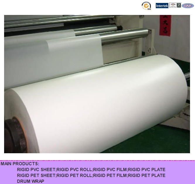 white glossy pvc sheet for printing card