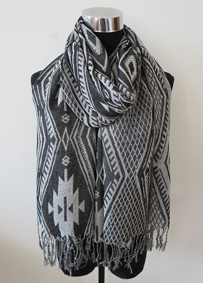Geometry Jacquard Scarf