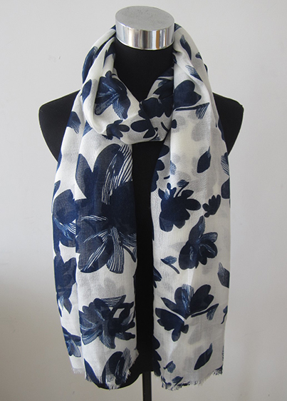 Ink Floral Scarf