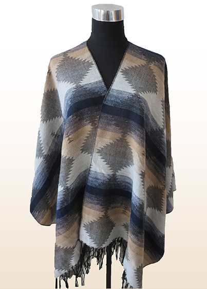 Geometry Jacquard Poncho