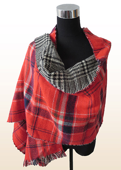 Double-side Check Poncho