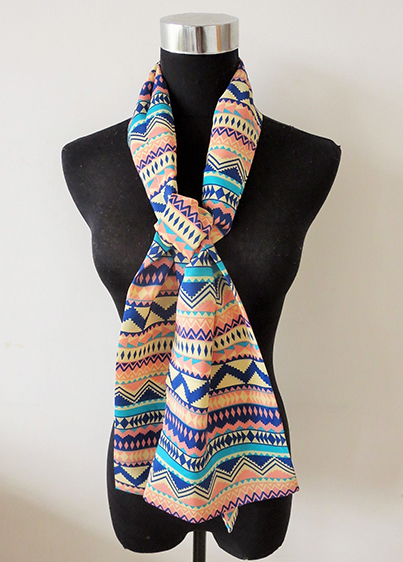 Skinny Aztel Print Scarf