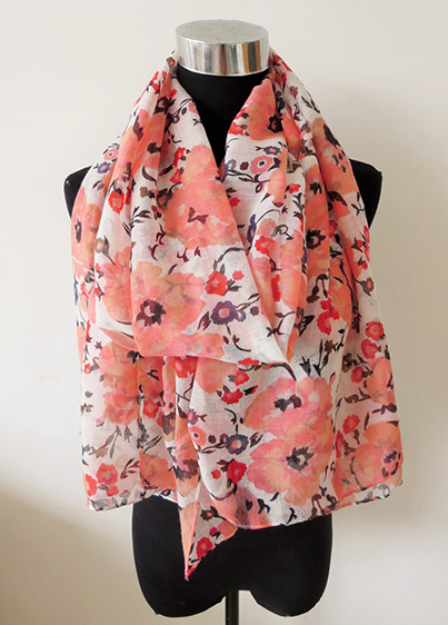 Flower Print Scarf