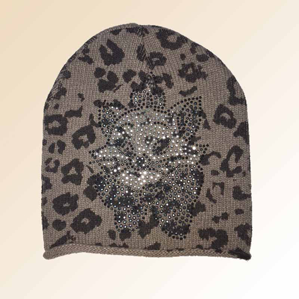 Cashmere Blend Print Hat