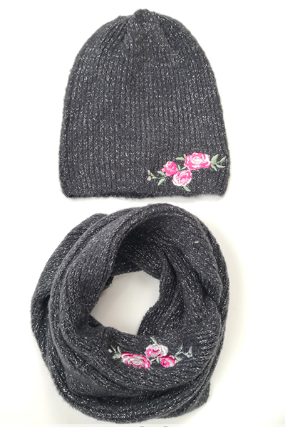 Rose Applique Knitted Set