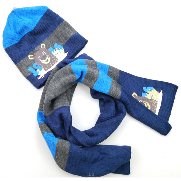 Stripe Print Knitted Set