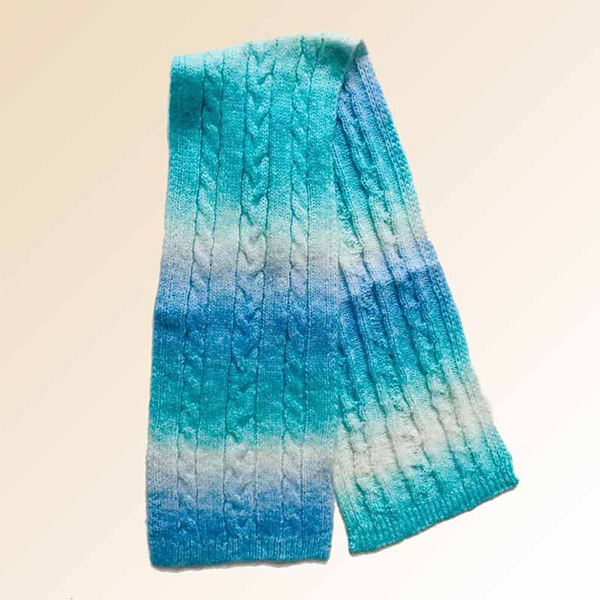 Space Dyed Cable Scarf