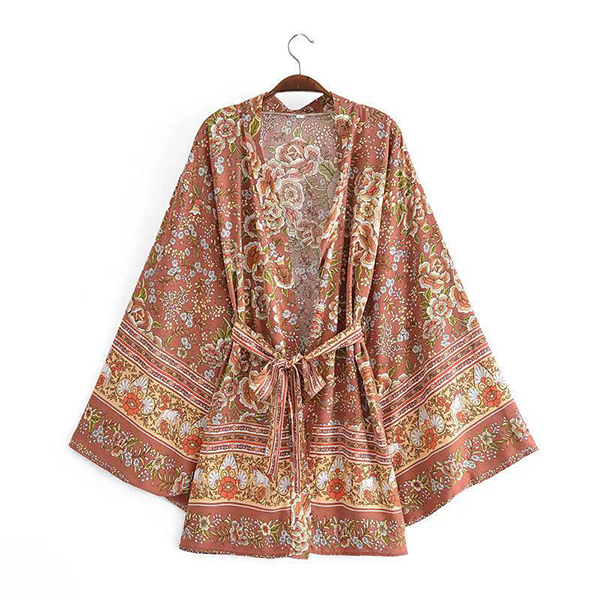 Paisley Floral Print Poncho