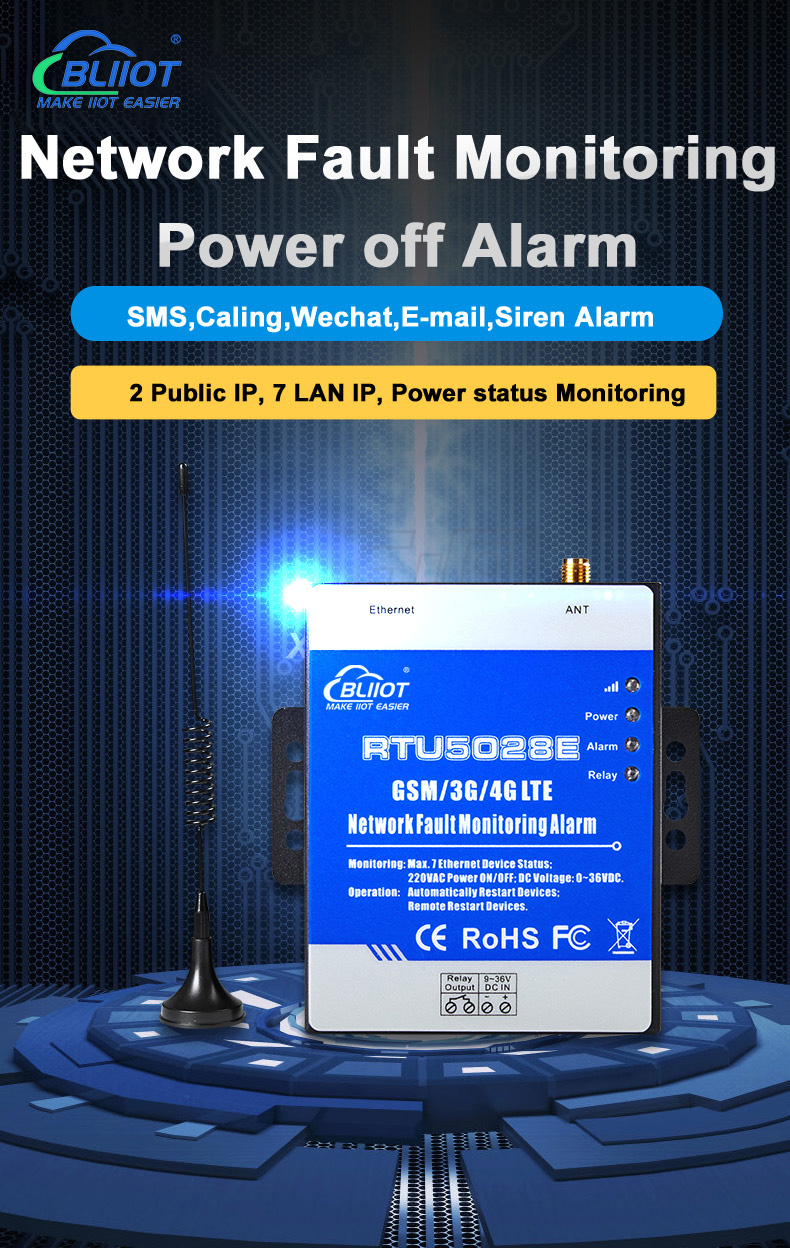 Wireless Network Fault Monitoring RTU for Disconnection and Power Failure