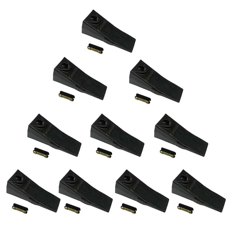 Bobcat Style Mini Excavator / Skid Steer Bucket Teeth w/ Pins - 6737325