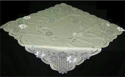 Satin with Machine Embroidery Tablecloths