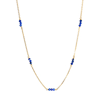 Silver Necklace with Gem Stones