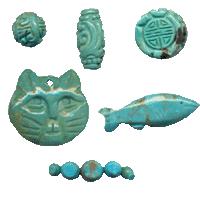 Stabilized Turquoise pendant and component