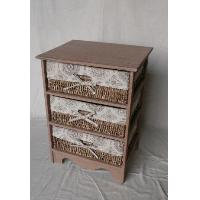 Sell Wooden Cabinet With Willow Basket