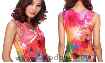 Digital Women Dress Shirt Garment Printing Heat Transfer Print