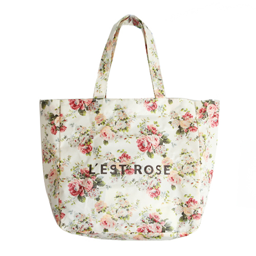 Fashion White Sublimation Polyester Tote Bags