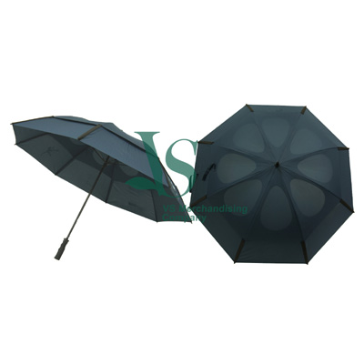 Windy golf umbrella