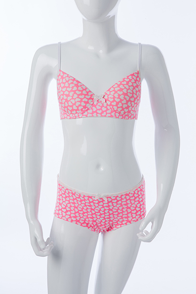 Girls Cotton Knitted Soft Padded Bra & Short