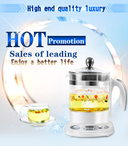 Electric Borosilicate Glass Kettle Adopts Stainless Steel Base