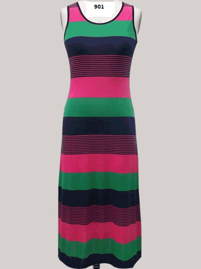 Stripe Dress Women's cute long dress