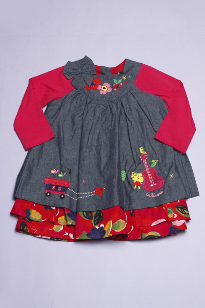 Long Sleeves Dress With Emb