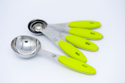 Set Of 5 Stainless Steel Measuring Spoon With Tpr Grip Handles