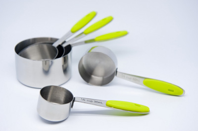 Set Of 5 Stainless Steel Measuring Cup With Tpr Grip Handles