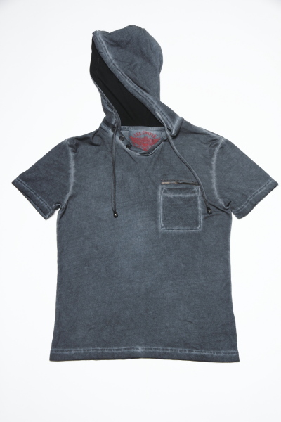 Hooded Tee With Pigment Wash