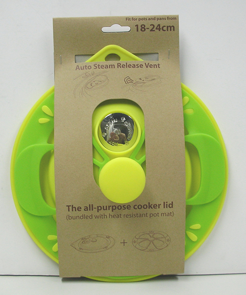 Silicone Steam Vent Lid Bundle with Pot Mat