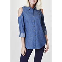 Denim Long Sleeve Blouse