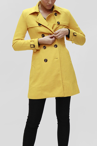 Double Button Trench Coat