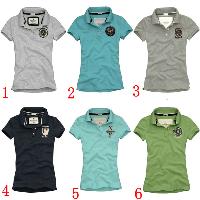 Sell wholesale cheap Abercrombie Fitch womens short sleeve polo shirt,Abercrombie Fitch high quality polo