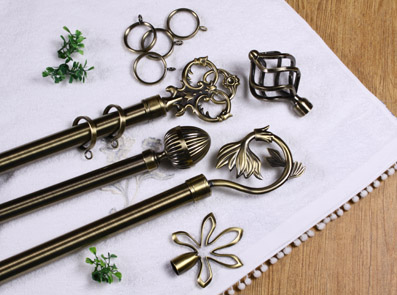 metal curtain rods for window decoration