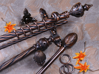 Elegant Metal Curtain Rods For Drapery Decoration