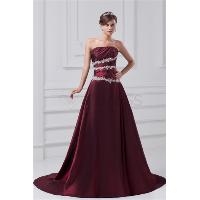 Sell Sleeveless A-Line Taffeta Strapless Sequins Formal Evening Dress