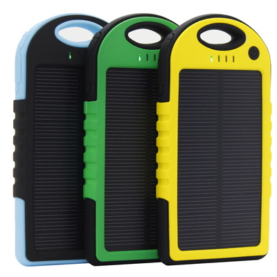 Travel Camping Double Usb Solar Mobile Phone Battery Charger 5000mah Waterproof
