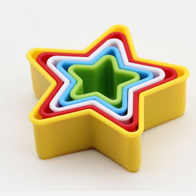 China Manufacture High Level Wholesale Star Shape Plastic Cookie Cutter Mould For Fondant And Baking