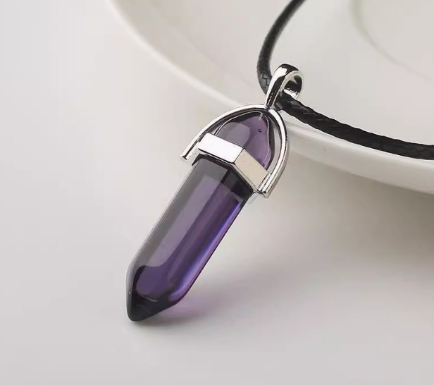 Pendulum Natural Amethyst Chain