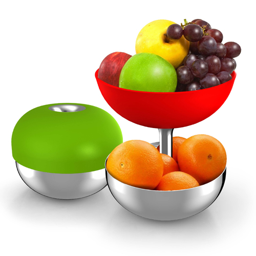 Silicone n Stainless Steel Flip Bowl 8inch