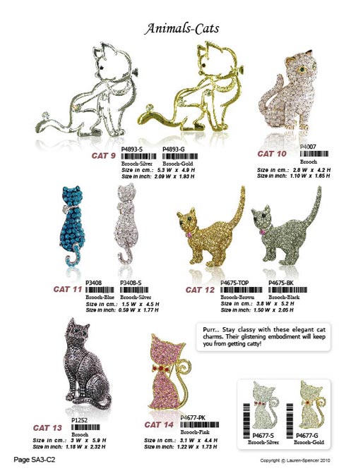 Cat Brooches