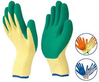 Cotton liner latex coated glove CE certified